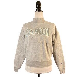 Vintage Y2K Champion Reverse Weave Sweatshirt Women’s Small Gray Crew Neck